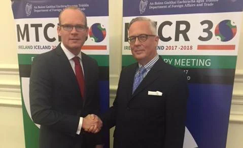 Sturla Sigurjónsson, ráðuneytisstjóri, og Simon Coveney, utanríkisráðherra Írlands. 