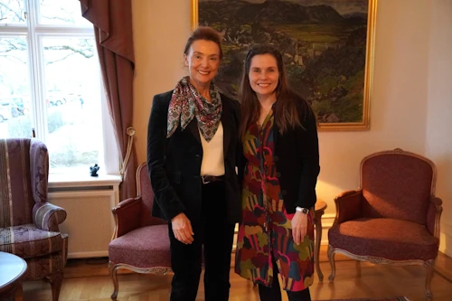 Marija Burić, framkvæmdastjóri Evrópuráðsins, og Katrín Jakobsdóttir forsætisráðherra.