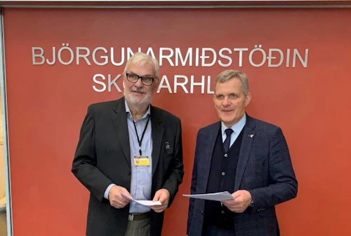 Þórhallur Ólafsson, framkvæmdastjóri Neyðarlínunnar og Jón Gunnarsson, dómsmálaráðherra