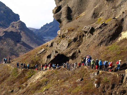 Gönguhópur í Þórsmörk