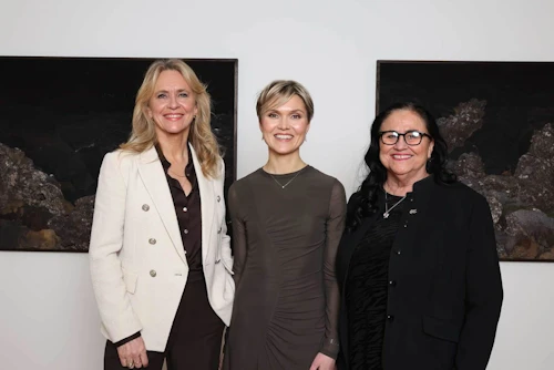 Formenn ríkisstjórnarflokkanna. Þorgerður Katrín Gunnarsdóttir, Kristrún Frostadóttir og Inga Sæland.