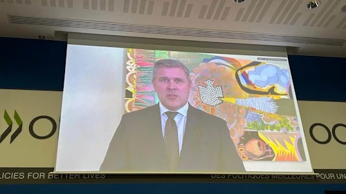 Bjarni Benediktsson, forsætisráðherra, ávarpaði gesti í upphafi viðburðarins.