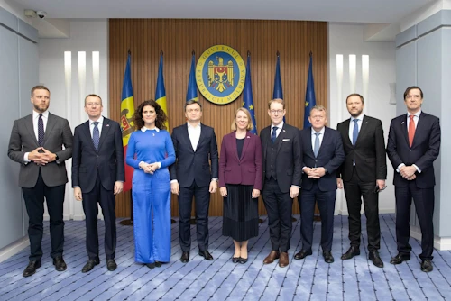 Frá fundi NB-ráðherranna með Dorin Recean forsætisráðherra Moldóvu