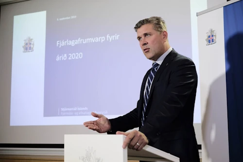Bjarni Benediktsson kynnti fjárlagafrumvarpið á blaðamannafundi í dag. 