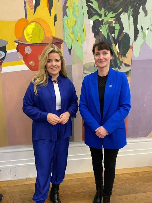 Áslaug Arna Sigurbjörnsdóttir ásamt Kristinu Háfoss, framkvæmdastjóra Norðurlandaráðs.