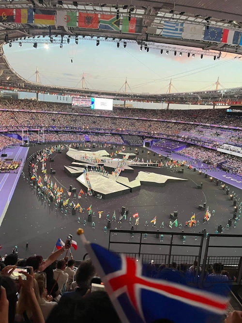 Lokaathöfn Ólympíuleikanna á Stade de France.
