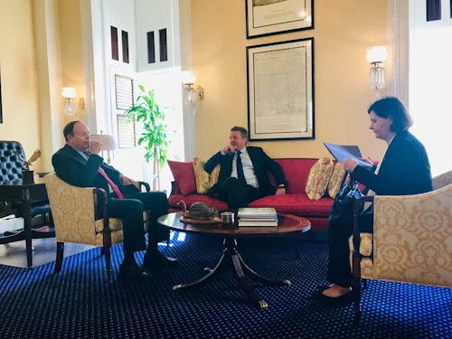 Á meðal þeirra sem Guðlaugur Þór hitti var Richard Shelby, formaður fjárlaganefndar öldungadeildarinnar