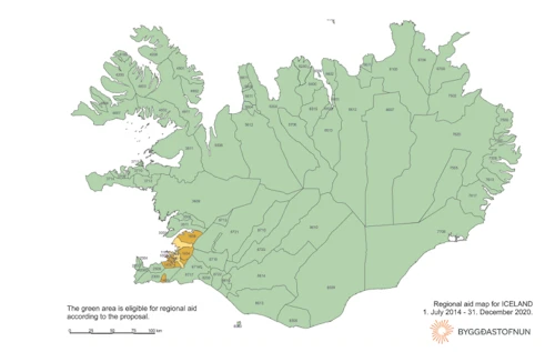 Byggðakortið fyrir Ísland 