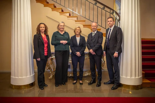 Kristine Kallset, Þorbjörg S. Gunnlaugsdóttir, Mari Rantanen, Anders Hall og Rasmus Stoklund sátu sameiginlegan fund norrænna ráðherra útlendingamála í Helsinki