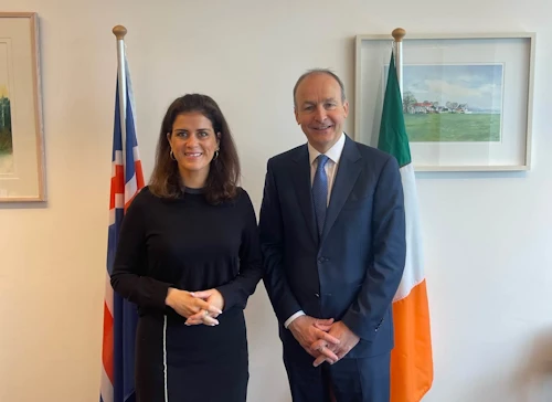 Þórdís Kolbrún og Micheal Martin, utanríkisráðherra Írlands