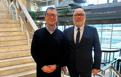 Örn Hrafnkelsson verðandi landsbókavörður og Logi Már Einarsson ráðherra.