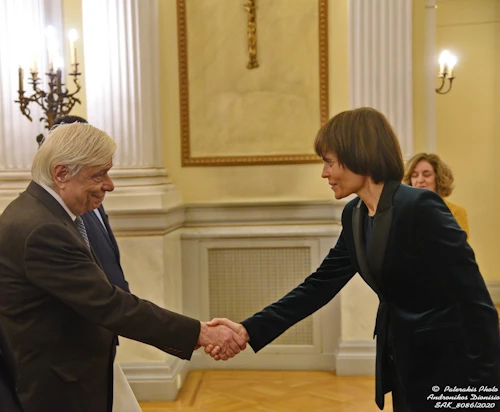 Ingibjörg Davíðsdóttir sendiherra og Prokopis Pavlopoulos, forseti Grikklands