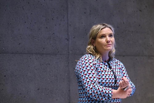 Lilja Dögg Alfreðsdóttir menningar- og viðskiptaráðherra á málþinginu í gær.