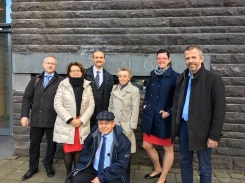 Sendinefnd GRECO ásamt fulltrúa dómsmálaráðuneytis.