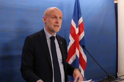 Eyjólfur Ármansson innviðaráðherra á kynningarfundinum