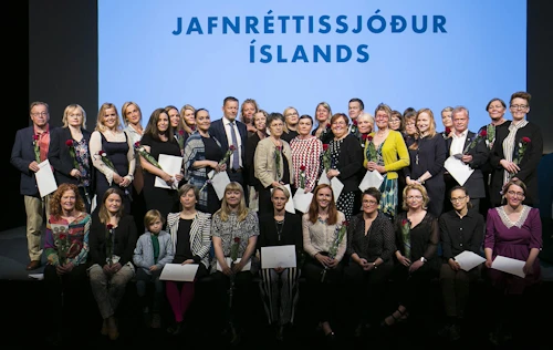 Frá veitingu styrkjanna í Hörpu