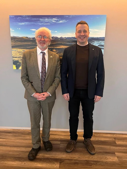 Guðlaugur Þór Þórðarsonar umhverfis-, orku- og loftslagsráðherra, og Malcolm Noonan, ráðherra náttúru- og minjaverndar á Írlandi.
