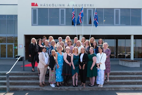 Frá útskrift sjúkraliða úr fagnámi diplómanema við Háskólann á Akureyri vorið 2025