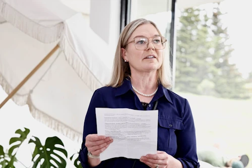 Formaður bókasafnssjóðs Kristjana Mjöll Jónsdóttir Hjörvar.
