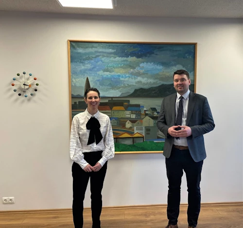Nichole Leigh Mosty og Ásmundur Einar Daðason, félags- og barnamálaráðherra