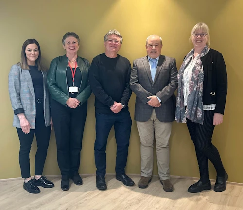 Frá vinstri: Bryndís Rós Sigurjónsdóttir, Guðrún Rögnvaldardóttir, Hermann Schaufler, Leopoldo Cortez og Sólveig Ingólfsdóttir