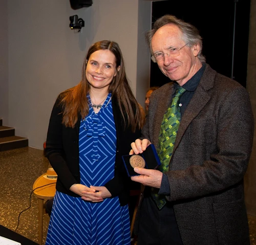 Katrín Jakobsdóttir, forsætisráðherra, ásamt Ian McEwan