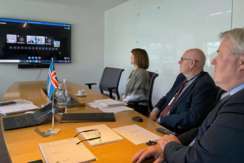 Sigurður Ingi Jóhannsson, samstarfsráðherra Norðurlanda, tók þátt í fjarfundi samstarfsráðherra Norðurlandanna í dag.