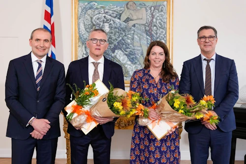 Frá afhendingu íslensku lýðheilsuverðlaunanna 2023 á Bessastöðum