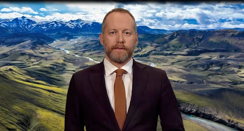 Guðmundur Ingi Guðbrandsson, umhverfis- og auðlindaráðherra ávarpar 5. Umhverfisþing Sameinuðu þjóðanna.