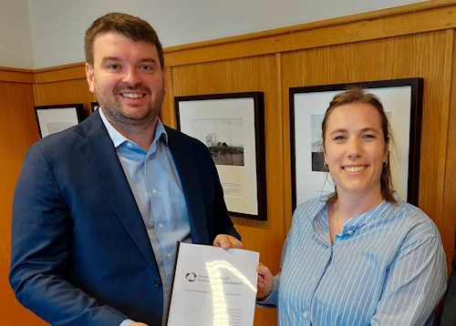 Ásmundur Einar Daðason, mennta- og barnamálaráðherra, og Sigurbjörg Sigurpálsdóttir Samskiptaráðgjafi