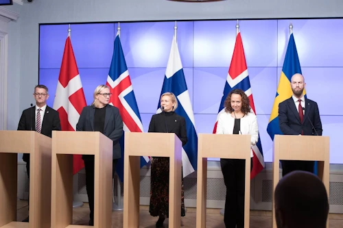 Norrænir ráðherrar almannavarna á fundi Haga-samstarfsins í Helsinki í gær