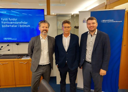 Dagur B. Eggertsson borgarstjóri, Gunnar Einarsson formaður framkvæmdanefndar og Ásmundur Einar Daðason mennta- og barnamálaráðherra
