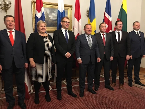 Fjölskyldumynd forsætisráðherra Norðurlanda og Eystrasaltsríkja