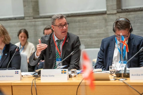 Willum Þór Þórsson á þingi Norðurlandaráðs í Reykjavík 2024