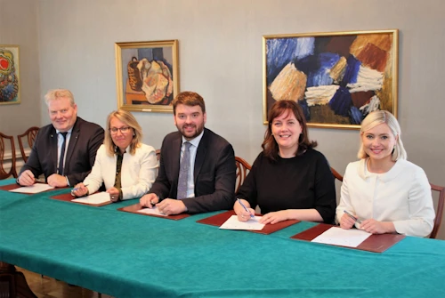 Frá undirritun viljayfirlýsingarinnar í Ráðherrabústaðnum, 7. september 2018