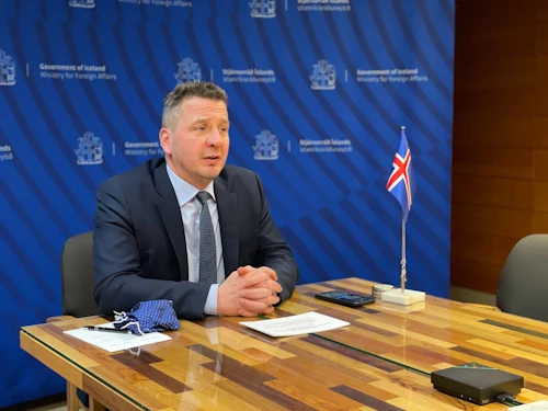 Guðlaugur Þór á fundinum í dag