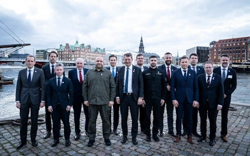 Norðurhópurinn ásamt Rustem Umerov varnarmálaráðherra Úkraínu.