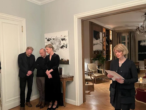 Jón Kalman Stefánsson, Eric Boury, Sigríður Hagalín Björnsdóttir og Unnur Orradóttir Ramette