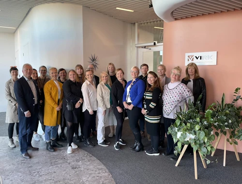 Hópurinn frá Finnlandi í heimsókn hjá VIRK-starfsendurhæfingarsjóði.
