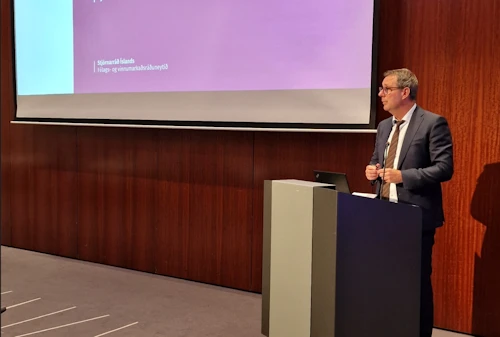 Willum Þór Þórsson, heilbrigðisráðherra, flytur opnunarávarp. 