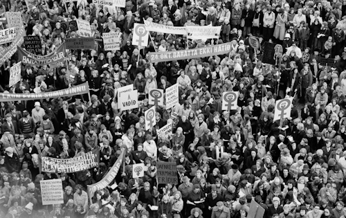 Kvennafrí 1975. Mynd: Ljósmyndasafn Reykjavíkur