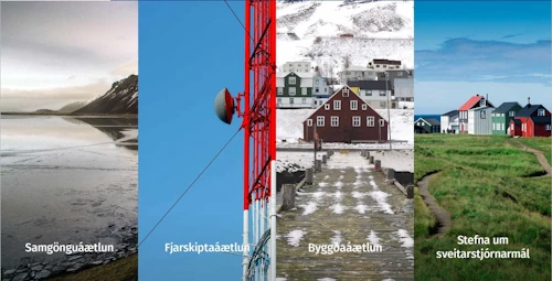 Málaflokkar ráðuneytisins raðast í fjórar stefnur og áætlanir í fjarskiptum, samgöngum, byggðamálum og sveitarstjórnarmálum.