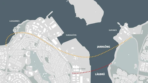 Í nýrri skýrslu á vegum ríkisins og SSH eru tveir kostir taldir fýsilegir fyrir nýja Sundabraut, jarðgöng og lágbrú.