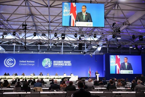 Frá setningu aðildaríkjafundar Loftslagssamnings Sameinuðu þjóðanna (COP26)  í Glasgow.