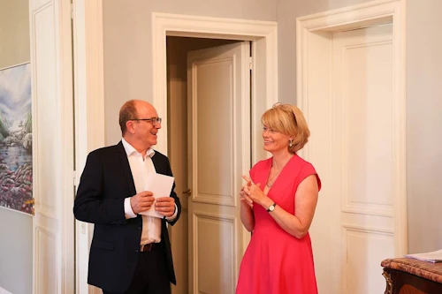 André Gattolin, senator, og Unnur Orradóttir Ramette, sendiherra
