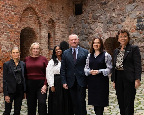 Katarina Lundahl, ráðuneytisstjóri í sænska jafnréttisráðuneytinu, Þorbjörg S. Gunnlaugsdóttir, dóms- og jafnréttisráðherra, Lubna Jaffery, menningar- og jafnréttisráðherra Noregs, Michael O'Flaherty, mannréttindafulltrúi Evrópuráðsins, Sanni Grahn-Laasonen, trygginga- og jafnréttisráðherra Finnlands og Karen Ellemann, framkvæmdastjóri norrænu ráðherranefndarinnar.