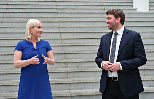 Lilja Alfreðsdóttir mennta- og menningarmálaráðherra og Ásmundur Einar Daðason félags- og barnamálaráðherra.