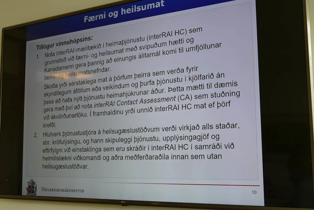 Frá kynningunni: Hluti af tillögum hópsins