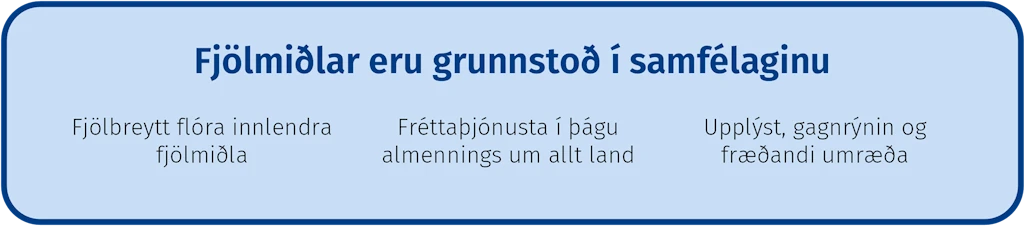 Fjölmiðlar eru grunnstoð í samfélaginu