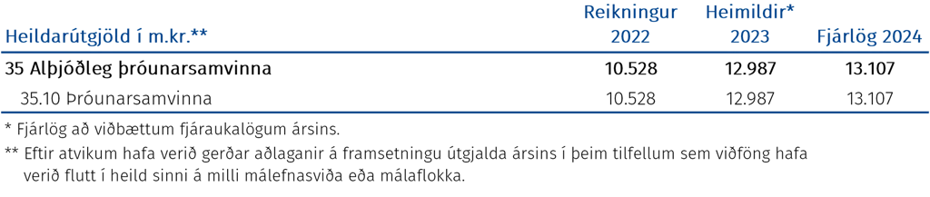 Heildarútgjöld